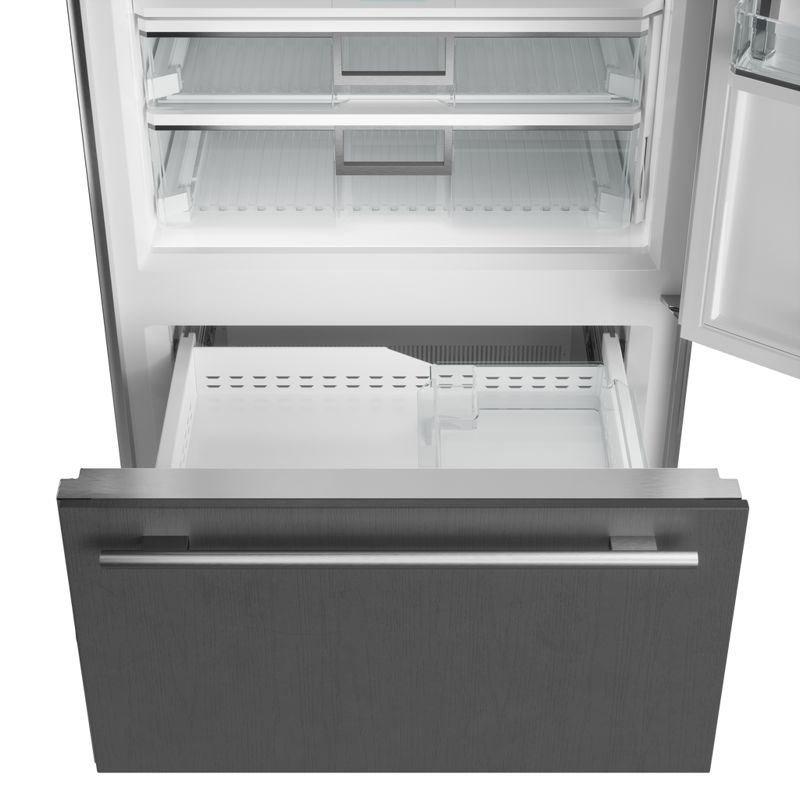 Sub-Zero 36" Classic Over-and-Under Refrigerator/Freezer with Internal Dispenser, model CL3650UID/S/P/R — over-and-under specified and installed by iKitchen Cabinetry, view 3