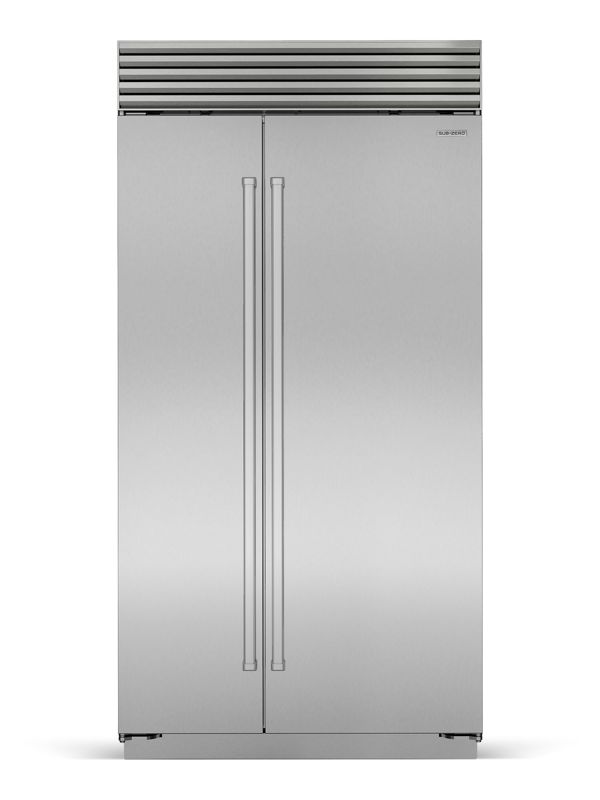 Sub-Zero 42" Classic Side-by-Side Refrigerator/Freezer with Internal Dispenser, model CL4250SID/S/P — side-by-side specified and installed by iKitchen Cabinetry