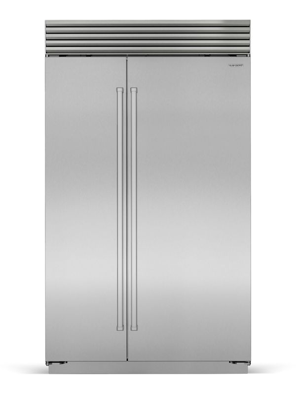 Sub-Zero 48" Classic Side-by-Side Refrigerator/Freezer with Internal Dispenser, model CL4850SID/S/P — side-by-side specified and installed by iKitchen Cabinetry
