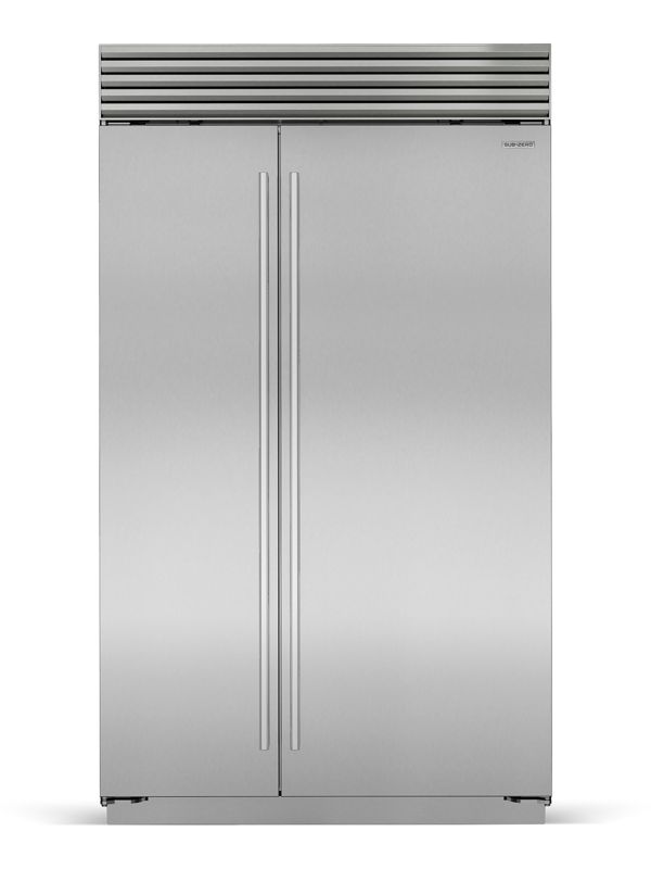 Sub-Zero 48" Classic Side-by-Side Refrigerator/Freezer with Internal Dispenser, model CL4850SID/S/T — side-by-side specified and installed by iKitchen Cabinetry