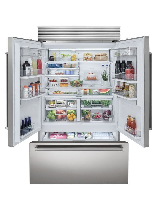 Sub-Zero 48" Classic French Door Refrigerator/Freezer with Internal Dispenser, model CL4850UFDID/S/P — french doors specified and installed by iKitchen Cabinetry, view 2