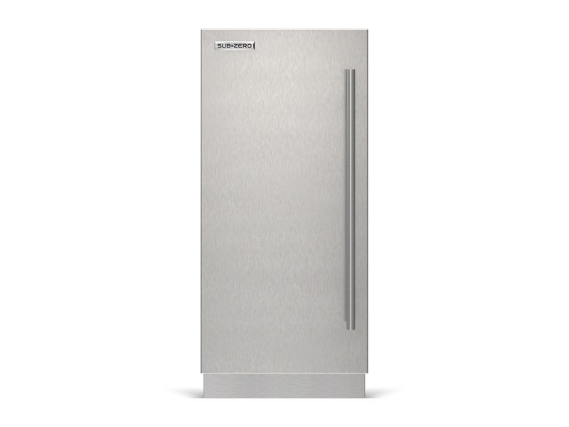Sub-Zero 15" Designer Undercounter Indoor/Outdoor Ice Maker with Pump - Panel Ready, model DEU1550I/L — ice maker specified and installed by iKitchen Cabinetry