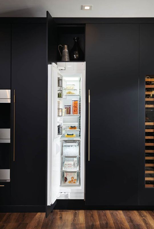 Sub-Zero 18" Designer Column Freezer with Ice Maker - Panel Ready, model DEC1850FI/L — column freezer specified and installed by iKitchen Cabinetry, view 4