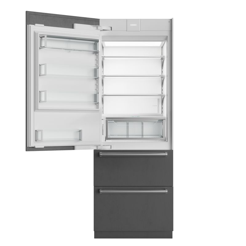 Sub-Zero 30" Designer Over-and-Under Refrigerator/Freezer with Ice Maker - Panel Ready, model DET3050CI/R — over-and-under specified and installed by iKitchen Cabinetry, view 4