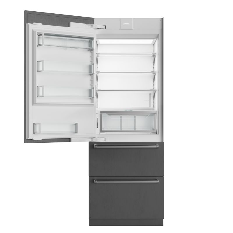 Sub-Zero 30" Designer Over-and-Under Refrigerator/Freezer with Ice Maker and Internal Dispenser - Panel Ready, model DET3050CIID/R — over-and-under specified and installed by iKitchen Cabinetry, view 5