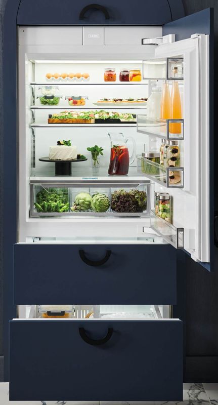 Sub-Zero 36" Designer Over-and-Under Refrigerator/Freezer with Ice Maker - Panel Ready, model DET3650CI/R — over-and-under specified and installed by iKitchen Cabinetry, view 4
