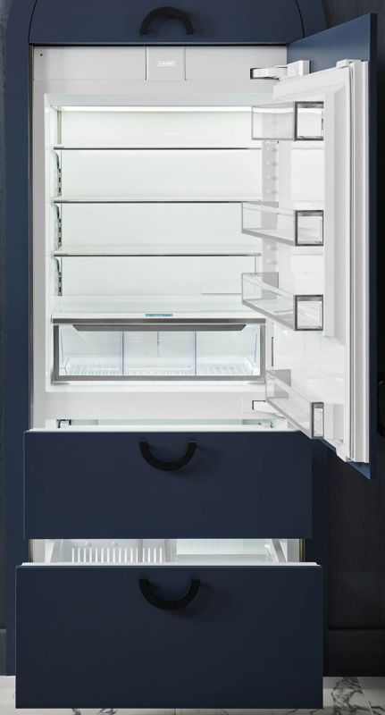 Sub-Zero 36" Designer Over-and-Under Refrigerator/Freezer with Ice Maker - Panel Ready, model DET3650CI/R — over-and-under specified and installed by iKitchen Cabinetry, view 5