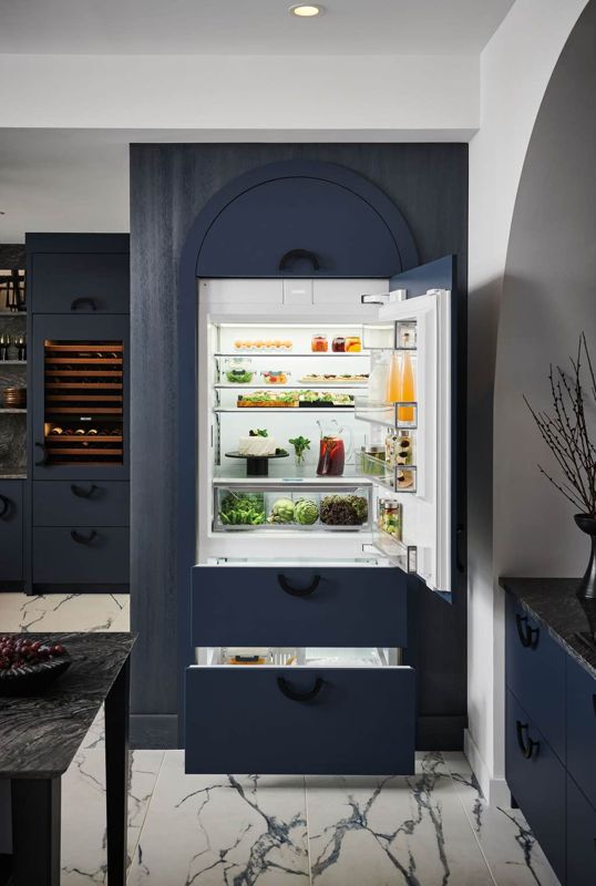 Sub-Zero 36" Designer Over-and-Under Refrigerator/Freezer with Ice Maker and Internal Dispenser - Panel Ready, model DET3650CIID/R — over-and-under specified and installed by iKitchen Cabinetry, view 6