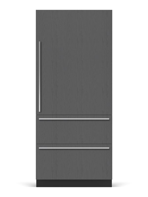 Sub-Zero 36" Designer Over-and-Under Refrigerator Internal Dispenser - Panel Ready, model DET3650RID/R — over-and-under specified and installed by iKitchen Cabinetry, view 3