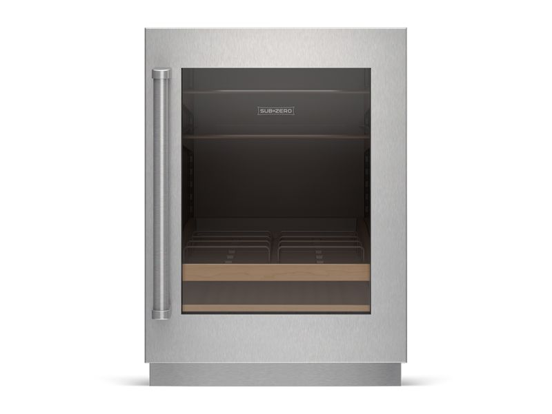 Sub-Zero 24" Designer Undercounter Beverage Center - Panel Ready, model DEU2450BA/R — undercounter refrigeration specified and installed by iKitchen Cabinetry