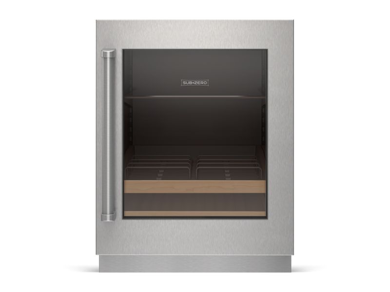 Sub-Zero 24" Designer Undercounter ADA Height Beverage Center - Panel Ready, model DEU2450BG/ADA/R — undercounter refrigeration specified and installed by iKitchen Cabinetry