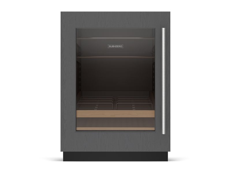 Sub-Zero 24" Designer Undercounter Beverage Center - Panel Ready, model DEU2450BA/L — undercounter refrigeration specified and installed by iKitchen Cabinetry