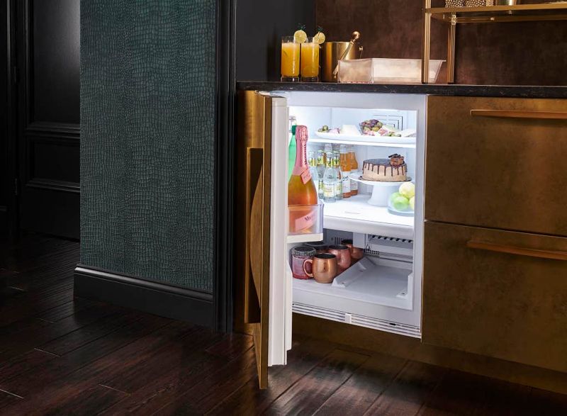 Sub-Zero 24" Designer Undercounter Refrigerator/Freezer with Ice Maker – Panel Ready, model DEU2450CI/R — undercounter refrigeration specified and installed by iKitchen Cabinetry, view 4
