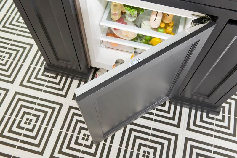 Sub-Zero 24" Designer Undercounter ADA Height Refrigerator - Panel Ready, model DEU2450R/ADA/L — undercounter refrigeration specified and installed by iKitchen Cabinetry, view 4
