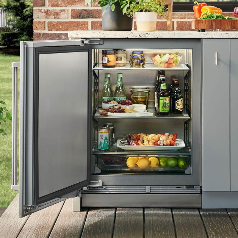 Sub-Zero 24" Outdoor Undercounter Refrigerator – Panel Ready, model DEU2450RO/L — undercounter refrigeration, outdoor refrigeration specified and installed by iKitchen Cabinetry, view 3