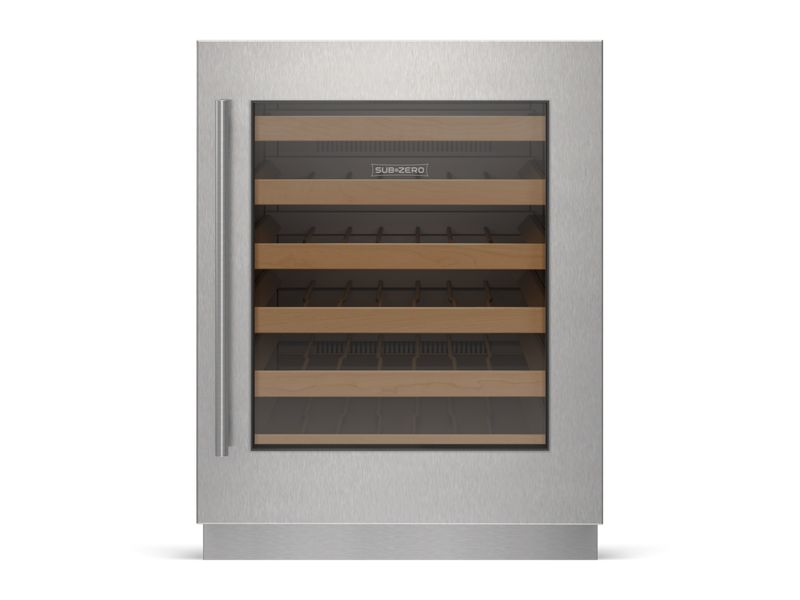 Sub-Zero 24" Designer Undercounter ADA Height Wine Storage - Panel Ready, model DEU2450W/ADA/R — wine storage, undercounter refrigeration specified and installed by iKitchen Cabinetry, view 3