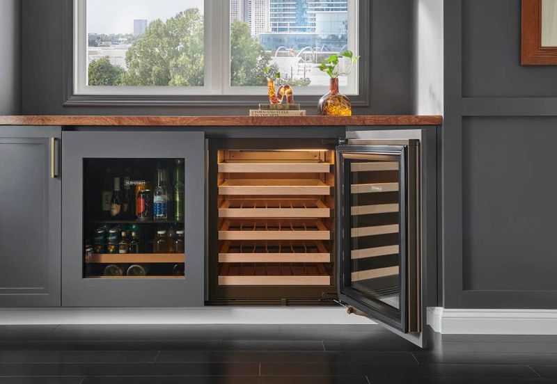 Sub-Zero 24" Designer Undercounter ADA Height Wine Storage - Panel Ready, model DEU2450W/ADA/L — wine storage, undercounter refrigeration specified and installed by iKitchen Cabinetry, view 4