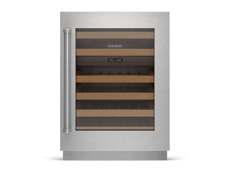 Sub-Zero 24" Designer Undercounter Wine Storage - Panel Ready, model DEU2450W/R — wine storage, undercounter refrigeration specified and installed by iKitchen Cabinetry