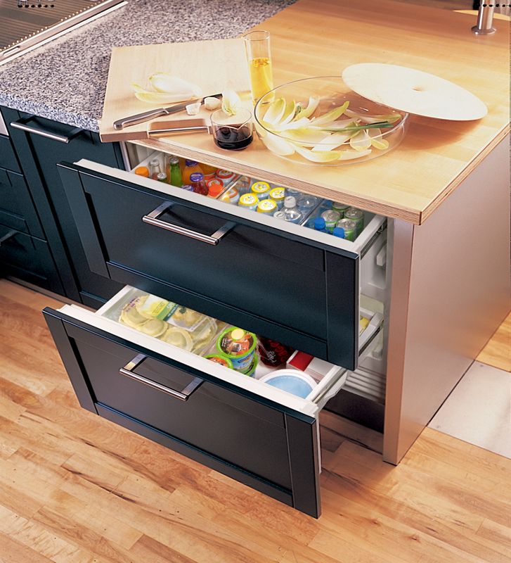 Sub-Zero 36" Designer Refrigerator/Freezer Drawers - Panel Ready, model ID-36C — designer drawers specified and installed by iKitchen Cabinetry, view 4