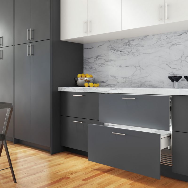 Sub-Zero 36" Designer Refrigerator/Freezer Drawers with Ice Maker - Panel Ready, model ID-36CI — designer drawers specified and installed by iKitchen Cabinetry, view 5
