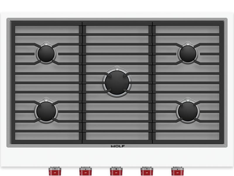 Wolf 36" Contemporary Gas Cooktop - 5 Burners, model CG365C/S — cooktops & rangetops & modules specified and installed by iKitchen Cabinetry, view 2
