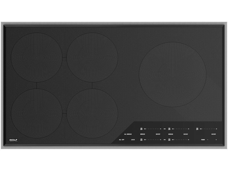 Wolf 36" Transitional Framed Induction Cooktop, model CI365TF/S — cooktops & rangetops & modules specified and installed by iKitchen Cabinetry