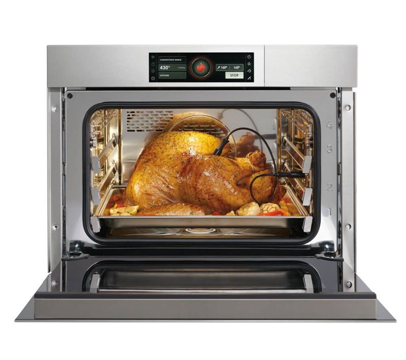 Wolf 24" M Series Contemporary Stainless Steel Handleless Convection Steam Oven, model CSO2450CM/S — built-in ovens specified and installed by iKitchen Cabinetry, view 3