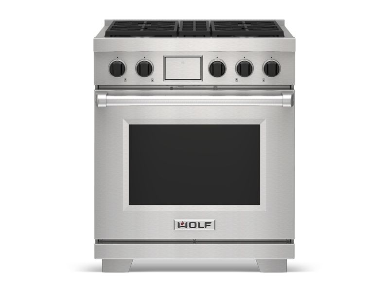 Wolf 30" Dual Fuel Range - 4 Burners, model DF30450/S/P/LP — ranges specified and installed by iKitchen Cabinetry, view 3