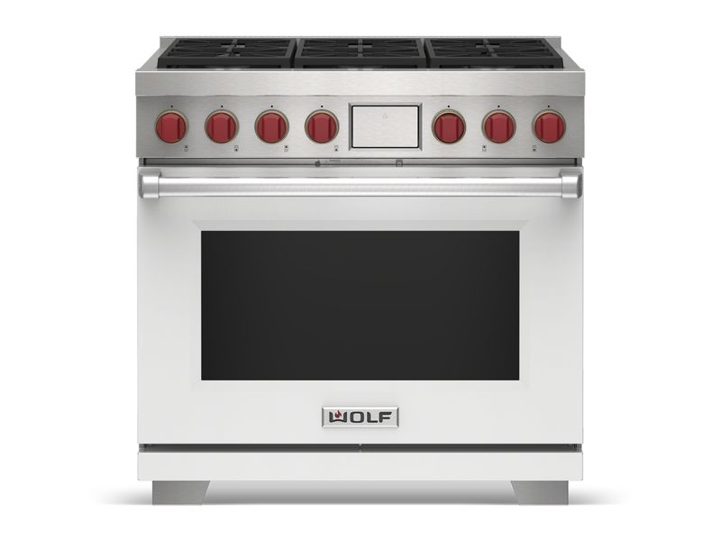 Wolf 36" Dual Fuel Range - 6 Burners, model DF36650/S/P/LP — ranges specified and installed by iKitchen Cabinetry, view 6