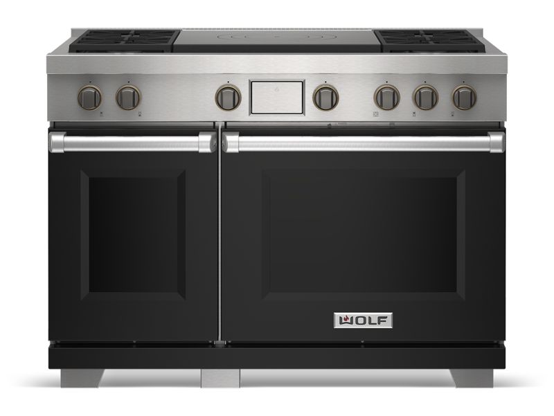 Wolf 48" Dual Fuel Range - 4 Burners and French Top, model DF48450F/S/P — ranges specified and installed by iKitchen Cabinetry, view 2