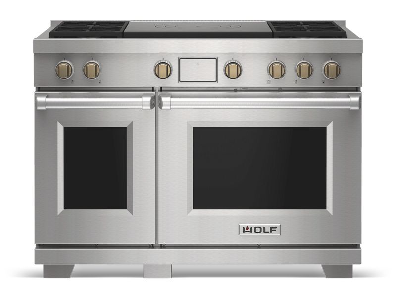 Wolf 48" Dual Fuel Range - 4 Burners and French Top, model DF48450F/S/P — ranges specified and installed by iKitchen Cabinetry, view 3