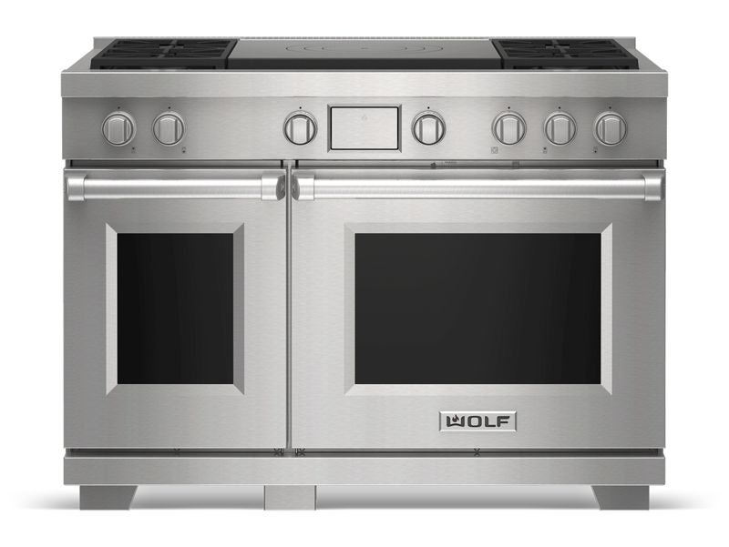 Wolf 48" Dual Fuel Range - 4 Burners and French Top, model DF48450F/S/P — ranges specified and installed by iKitchen Cabinetry, view 4