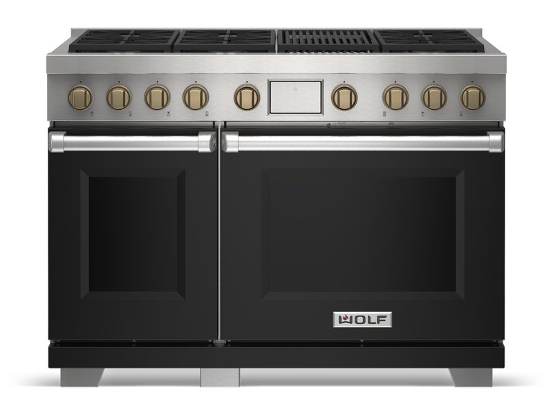 Wolf 48" Dual Fuel Range - 6 Burners and Infrared Griddle, model DF48650G/S/P — ranges specified and installed by iKitchen Cabinetry, view 2