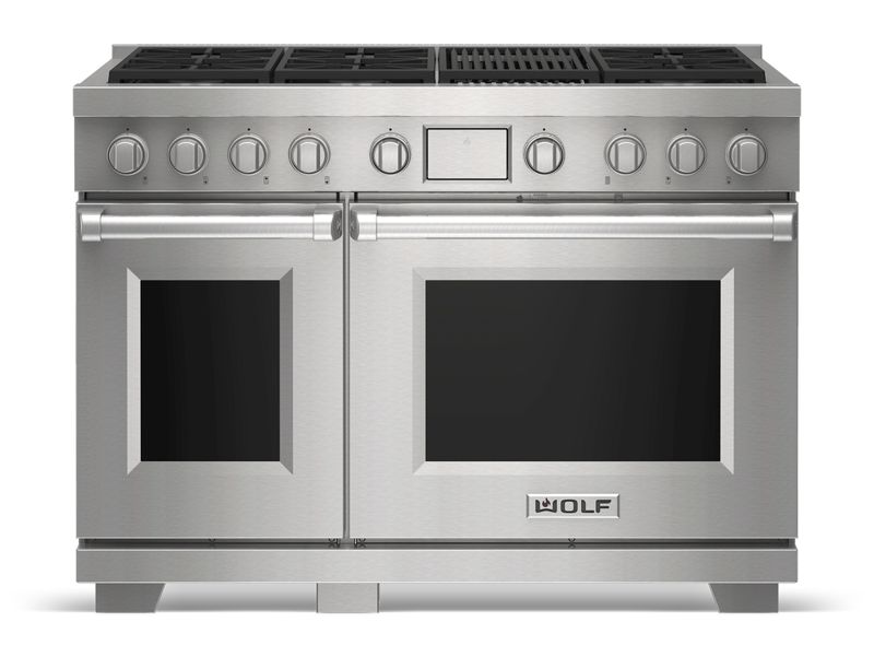 Wolf 48" Dual Fuel Range - 6 Burners and Infrared Charbroiler, model DF48650C/S/P — ranges specified and installed by iKitchen Cabinetry, view 6