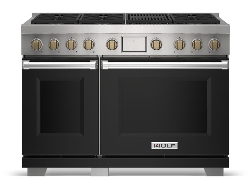 Wolf 48" Dual Fuel Range - 6 Burners and Infrared Griddle, model DF48650G/S/P — ranges specified and installed by iKitchen Cabinetry, view 3