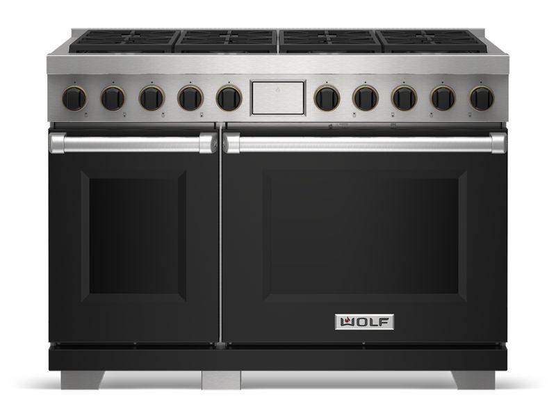 Wolf 48" Dual Fuel Range - 8 Burners, model DF48850/S/P — ranges specified and installed by iKitchen Cabinetry