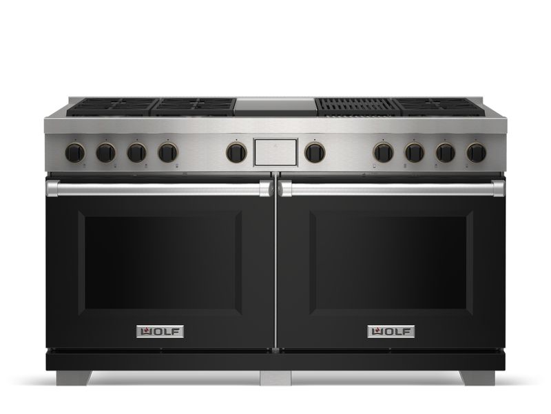 Wolf 60" Dual Fuel Range - 6 Burners, Infrared Charbroiler and Infrared Griddle, model DF60650CG/S/P — ranges specified and installed by iKitchen Cabinetry, view 2