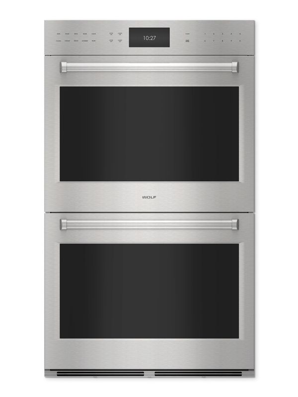 Wolf 30" E Series Professional Built-In Double Oven, model DO3050PE/S/P — built-in ovens specified and installed by iKitchen Cabinetry