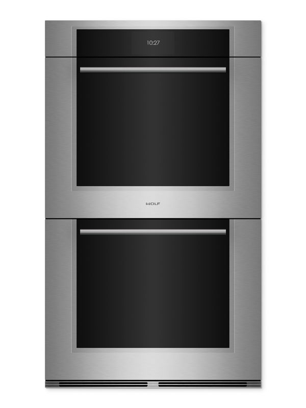 Wolf 30" M Series Transitional Built-In Double Oven, model DO3050TM/S/T — built-in ovens specified and installed by iKitchen Cabinetry