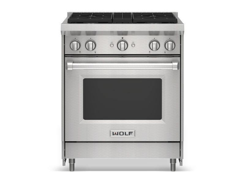 Wolf 30" Gas Range, model GR304 — ranges specified and installed by iKitchen Cabinetry, view 4