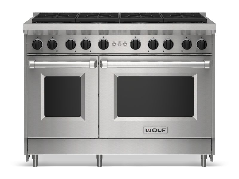 Wolf 48" Gas Range - 8 Burners, model GR488 — ranges specified and installed by iKitchen Cabinetry
