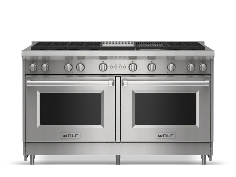Wolf 60" Gas Range - 6 Burners, Infrared Charbroiler and Infrared Griddle, model GR606CG — ranges specified and installed by iKitchen Cabinetry, view 5