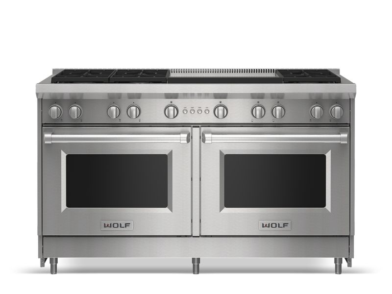 Wolf 60" Gas Range - 6 Burners and Infrared Dual Griddle, model GR606DG — ranges specified and installed by iKitchen Cabinetry, view 3
