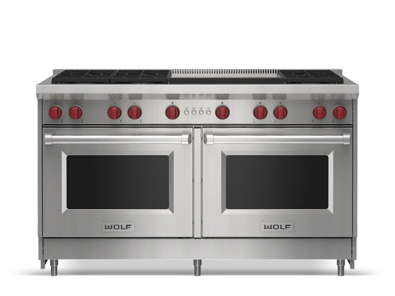 Wolf 60" Gas Range - 6 Burners and Infrared Dual Griddle, model GR606DG — ranges specified and installed by iKitchen Cabinetry, view 4