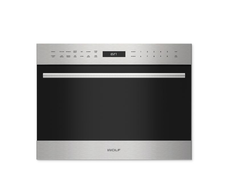 Wolf 24" E Series Transitional Drop-Down Door Microwave Oven - Legacy, model MDD24TE/S/TH — built-in ovens, microwaves specified and installed by iKitchen Cabinetry