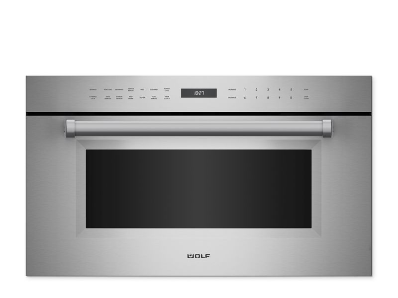 Wolf 30" M Series Professional Drop-Down Door Microwave Oven - Legacy, model MDD30PM/S/PH — microwaves specified and installed by iKitchen Cabinetry