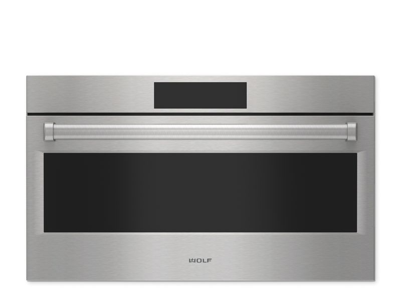 Wolf 30" E Series Professional Drop-Down Door Microwave Oven, model MDD3050PE/S/P — microwaves specified and installed by iKitchen Cabinetry