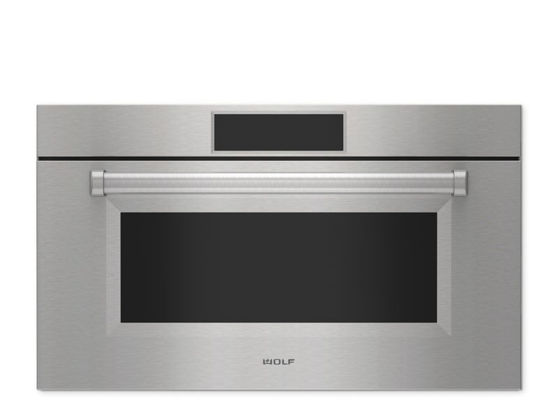 Wolf 30" M Series Professional Drop-Down Door Microwave Oven, model MDD3050PM/S/P — microwaves specified and installed by iKitchen Cabinetry