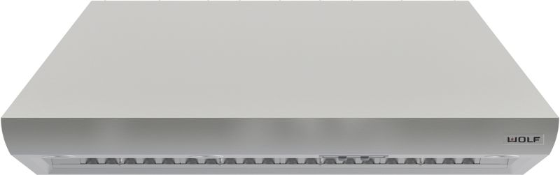 Wolf 54" Pro Island Hood, model PI543418 — ventilation specified and installed by iKitchen Cabinetry