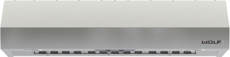 Wolf 42" Low Profile Wall Hood, model PW422210 — ventilation specified and installed by iKitchen Cabinetry